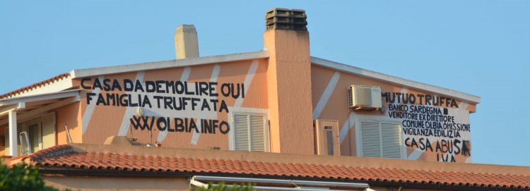 Casa abusiva Truffa Banco Sardegna e Comune di Olbia